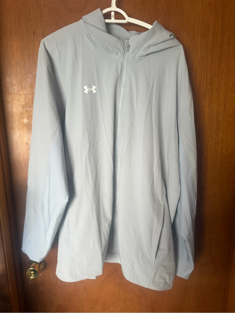 Under Armour Light Blue Full-Zip Hooded Performance Jacket
